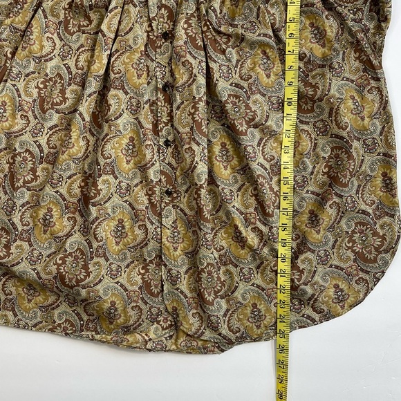LAURENCE BRAS Paisley Button-Up Blouse 40 - Picture 6 of 7